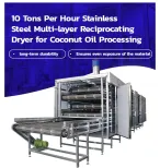 Alta Qualidade 10 Toneladas Por Hora Aço Inoxidável Multi-camada Reciprocante Secador para Processamento De Óleo De Coco - Linha produção óleo - foodmachtech