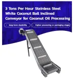 Alta Qualidade 3 Toneladas Por Hora Aço Inoxidável Branco Coconut Ball Transportador Inclinado para Processamento De Óleo De Coco - Linha produção óleo - foodmachtech
