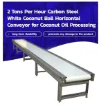 Alta Qualidade 2 Toneladas Por Hora Aço Carbono Branco Coconut Ball Transportador Horizontal para Processamento De Óleo De Coco - Linha produção óleo - foodmachtech