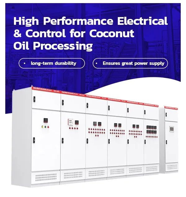 Alto desempenho elétrico e controle para Coconut Oil Processing - Linha produção óleo - foodmachtech