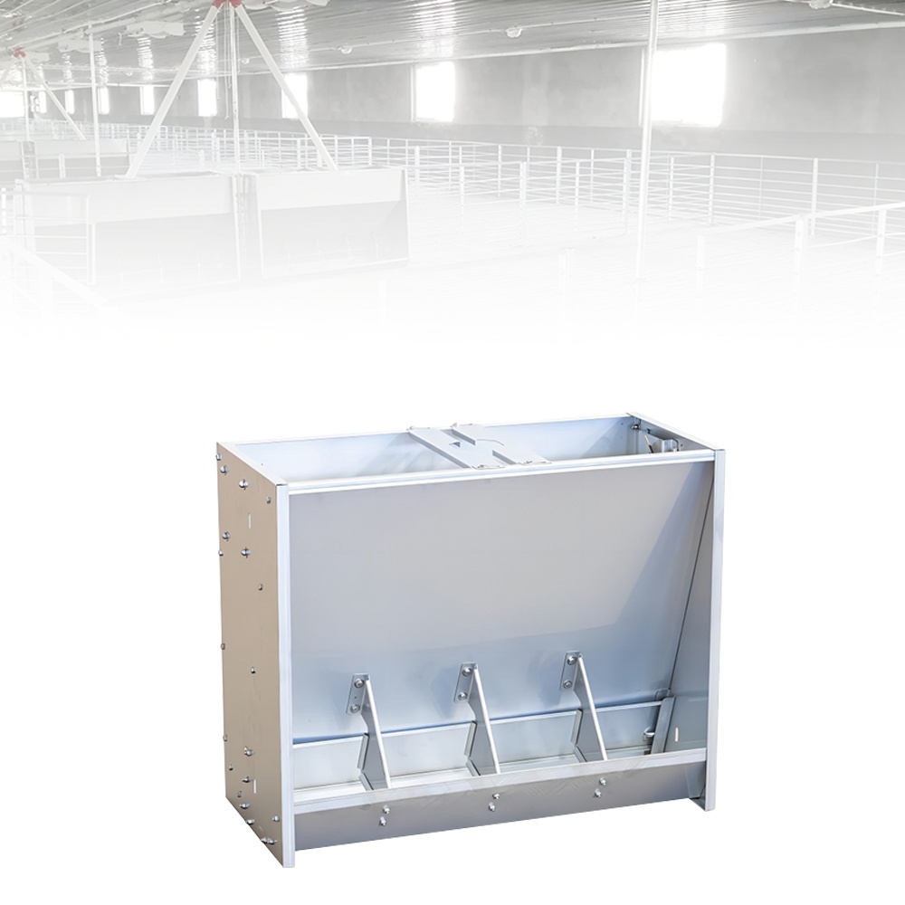 Alimentador de cerdo de acero inoxidable Automático de doble cara Múltiples agujeros Alimentador de cerdo Uso Cerdo Granja
