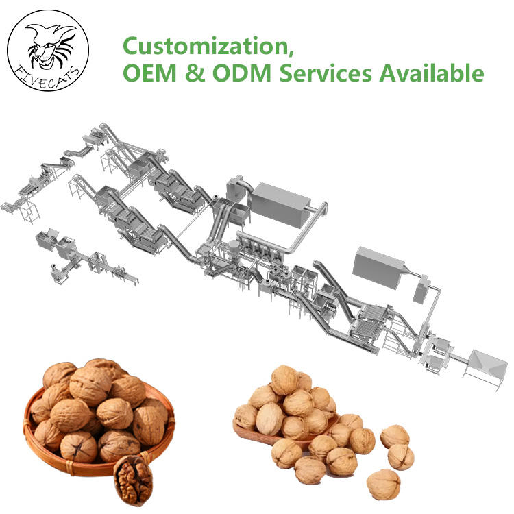 Industrial Almond Nut Shelling Roasting Production Line