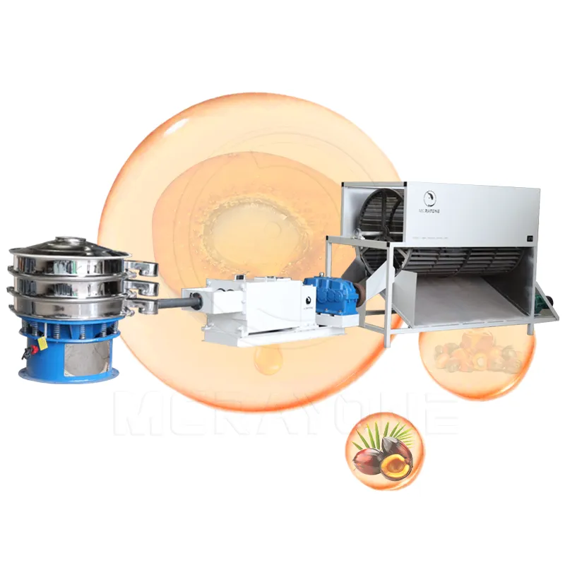 Cadena de producción de aceite de palma semiautomática alta productividad de la máquina 1 Ton/H del refinamiento de petróleo de la planta de fabricación - Prensa hidráulica de aceite - foodmachtech