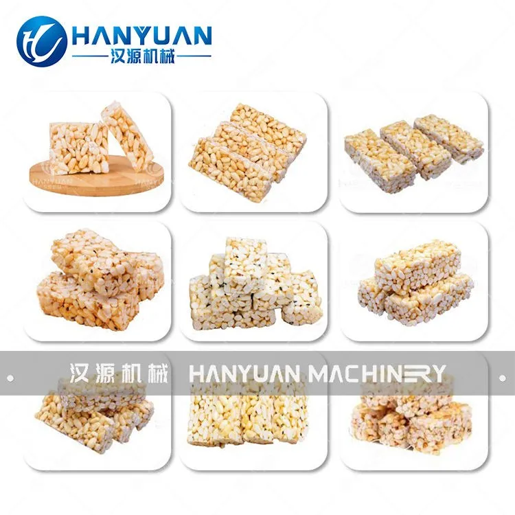 Puffed Rice bar Production Line/puffed Rice bar Cutting Machine/rice bar Forming Machine - Extruder - foodmachtech