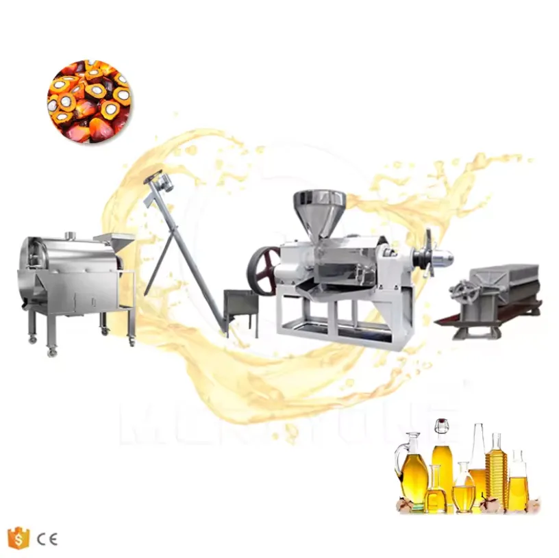 Automatische 1000 kg/std Palmkernöl Sonnenblumen kerne Verarbeitung Erdnuss-Sojabohnen-Expeller-Produktions linie - Hydraulische Ölpresse - foodmachtech
