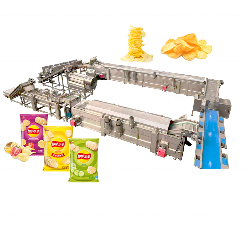 Nueva condición alta productividad automática máquina del fabricante de las patatas fritas de 1 tonelada para la cadena de producción de la planta de fabricación
