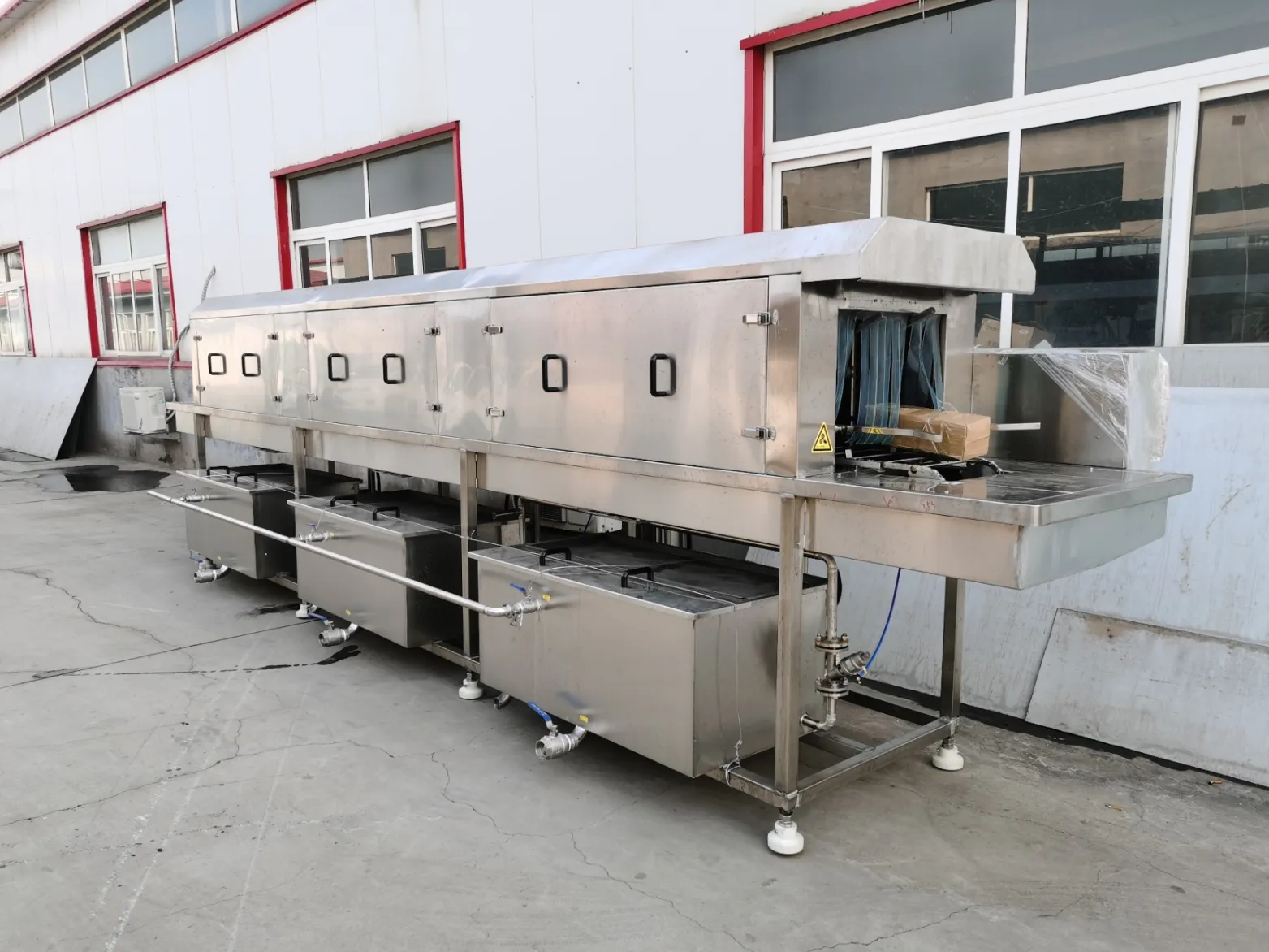 Alimentos rotatividade caixa limpeza máquina plástico rotatividade cesta limpeza equipamentos - Lavagem do túnel - foodmachtech