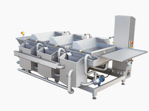Três inclinação Hopper vegetal máquina de lavar - Máquina limpeza - foodmachtech