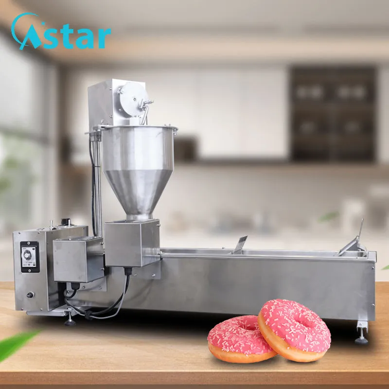 Macchina elettrica della ciambella dell'acciaio inossidabile singola fila con controllo facile per i negozi di fast food e le farine - Estrusore per biscotti - foodmachtech