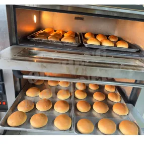 Máy làm bánh mì công nghiệp điện 4 Khay 2 tầng máy sản xuất bánh mì năng suất cao
