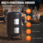 Pour gril en acier durable de fumeur de Kamado de 24 pouces avec la conception moderne de prime de sécurité de flamme de taille réglable de chariot pour le BBQ extérieur - Fumer Four - foodmachtech