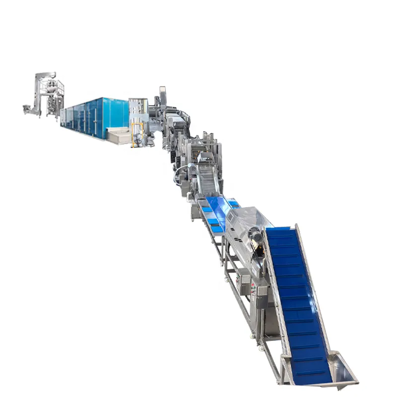 Chaîne de production complètement automatique de pommes frites de pommes chips friteuse avec l'échangeur de chaleur - Machine à frire - foodmachtech