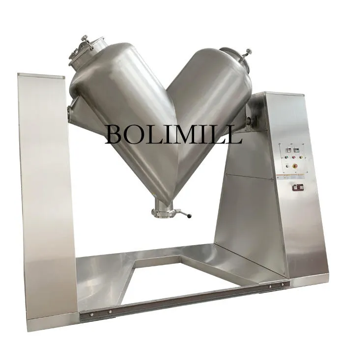 Miscelatore a cono in polvere secco a forma di V per alimenti, tipo granuli, latte, polvere, polvere, miscelatore, proteine, V, miscelatore, miscelatore - Miscelatore - foodmachtech