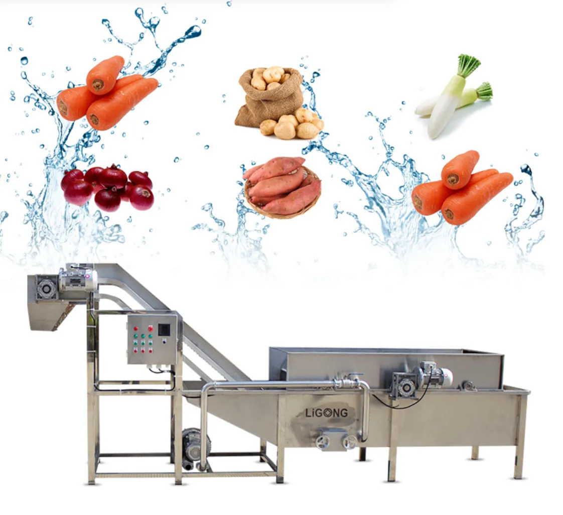 果物野菜洗濯機不純物リーフィ野菜除去石洗濯機 - クリーニングマシン - foodmachtech