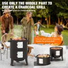 En plein air Grand Baril Barbecue Au Charbon De Bois 4 en 1 Multifonctionnel BRICOLAGE Tambour Fumeur Grill - Fumer Four - foodmachtech