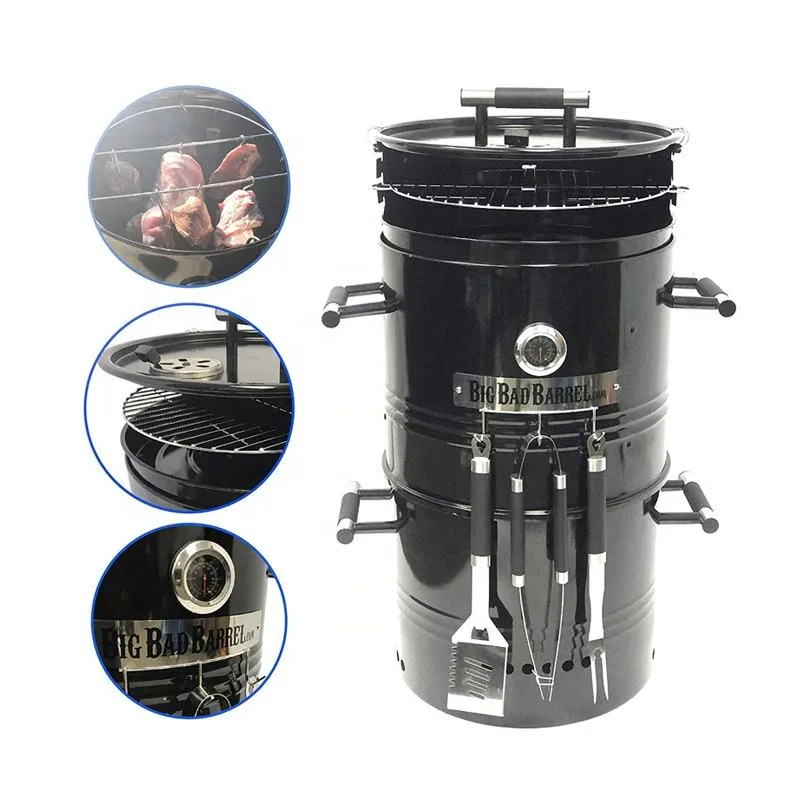 Pour Moderne Premium En Acier Asador De Carbone Kamado Grill 13-29 Pouces BBQ Fumeur Extérieur - Fumer Four - foodmachtech