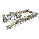 Fritadeira Automática Fritas Linha De Produção Com Trocador De Calor - Máquina de Fritar - foodmachtech