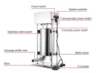 Hochleistungs-Vertikale Elektro wurst Stuffer Edelstahl Fleisch füller für Hot Dog Maker Zustand - Wurstfüller - foodmachtech