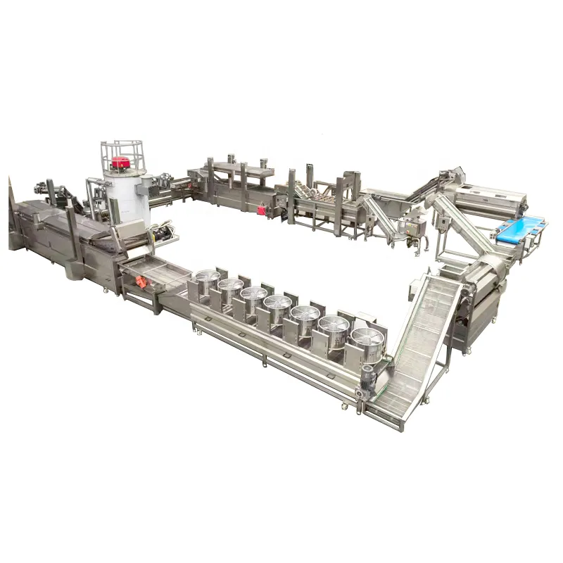 Venta caliente papas fritas línea de producción freidora con intercambiador de calor - Máquina de freír - foodmachtech