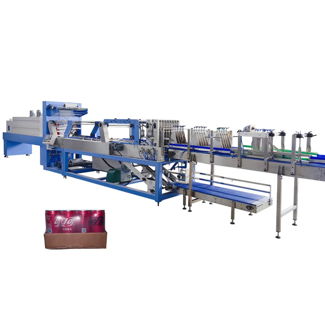 Macchina imballatrice automatica completa dello strizzacervelli di calore BS-10L per l'imballaggio dell'acqua della bottiglia dell'animale domestico - Macchina per l'imballaggio con termoretrazione - foodmachtech