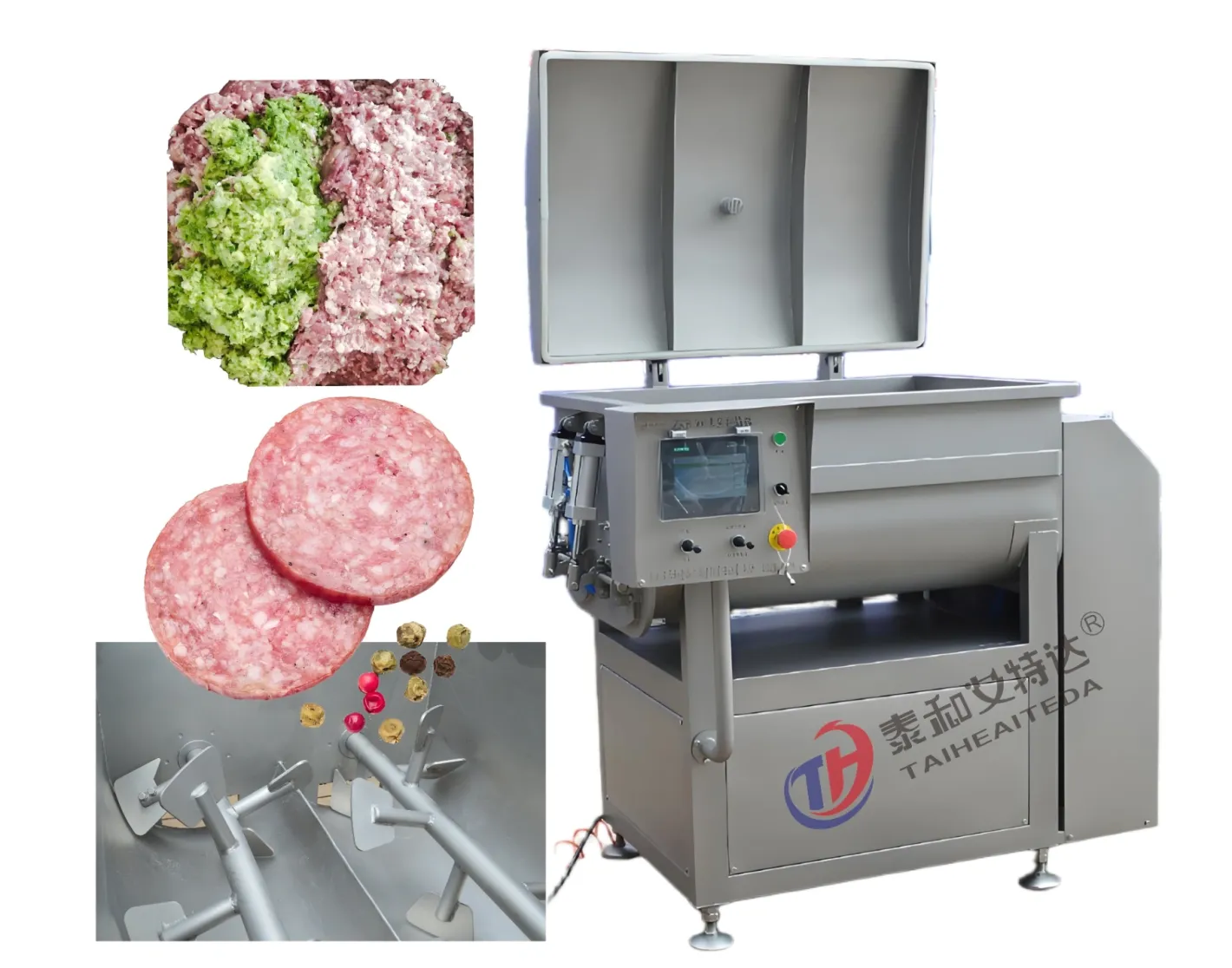 Automatic Vacuum Stuffing Mixer 304 Stainless Steel Meat Mixing Machine For Sausage Dumpling Filling - Meat Stuffing Mixer - foodmachtech