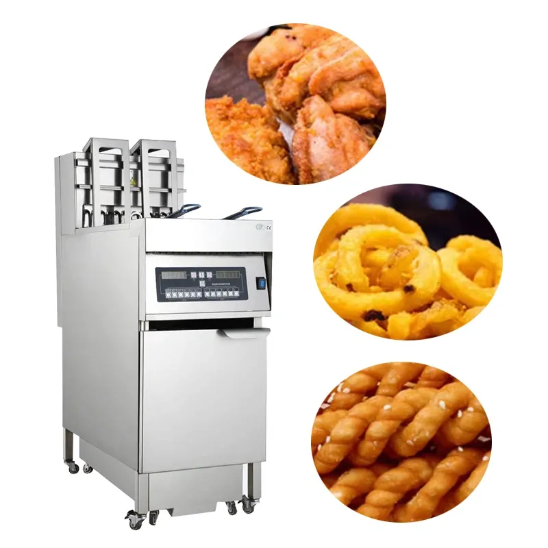 Elevador automático da cesta Fritadeira Fritadeira frita frango frito batatas fritas - Fritadeira Profunda - foodmachtech