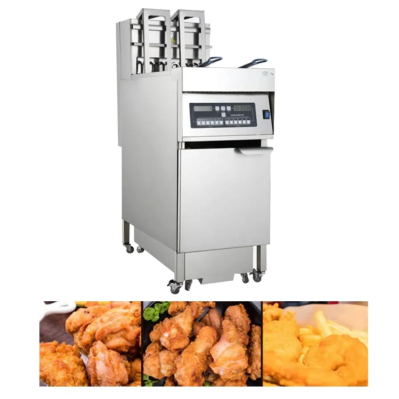 Equipo de hamburguesa de pollo frito Fritas - Freidora profunda - foodmachtech