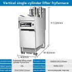 Eléctrico automático cesta elevación freidora hamburguesa equipo pollo frito papas fritas - Freidora profunda - foodmachtech