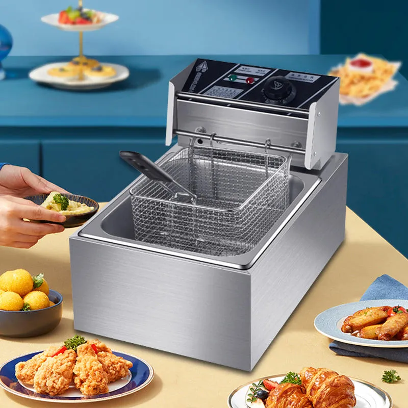 Large Capacity Electric Fryer Fried String Engine Fryer Intelligent Digital Display  - Deep Fryer - foodmachtech