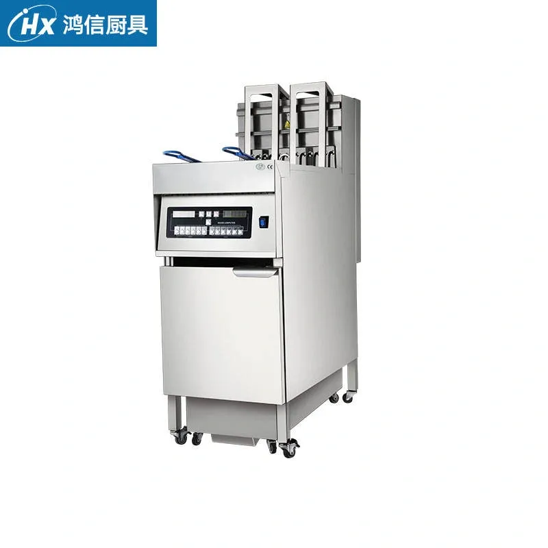 Eléctrico automático cesta elevación freidora hamburguesa equipo pollo frito papas fritas - Freidora profunda - foodmachtech