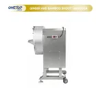 La cortadora de brotes de jengibre y bambú HY-822 es fácil de operar, atractiva y asequible, hecha de acero inoxidable 304 - Julienne Máquina de corte - foodmachtech