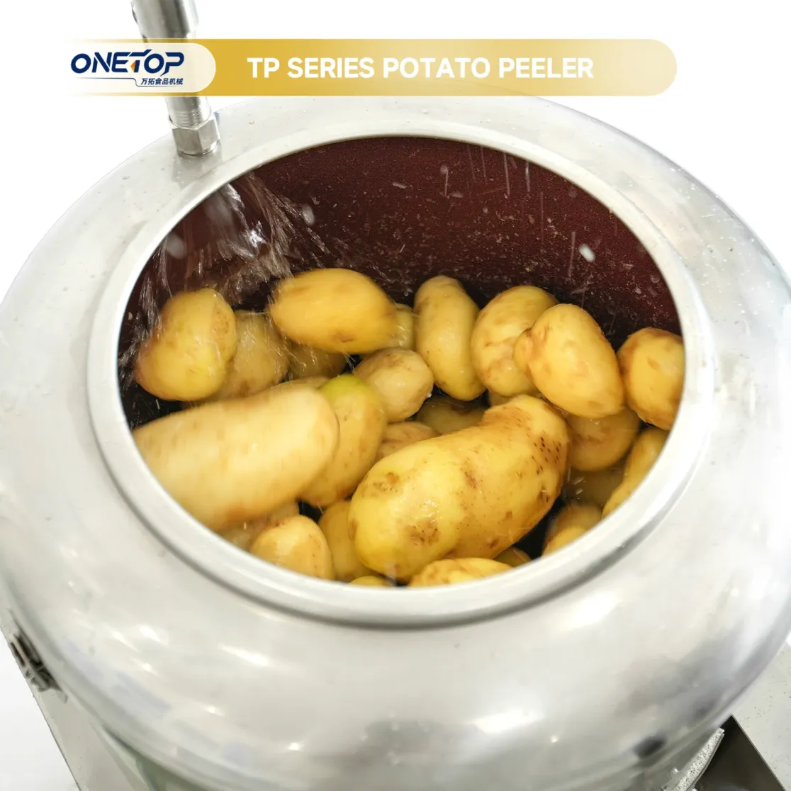 El pelador de patatas TP-400 es adecuado para pelar de alta capacidad, totalmente automático de patatas y patatas dulces - Máquina peladora - foodmachtech