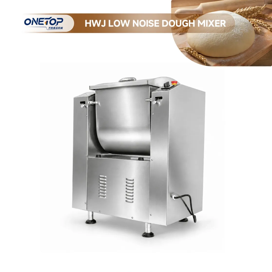 Low-noise dough mixer, high-quality, large-capacity, fully automatic - Dough Mixer - foodmachtech