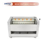 Máy lột lông bằng thép không gỉ Tự động hoàn toàn để rửa và gọt vỏ trái cây và rau quả như khoai tây - Máy lột vỏ - foodmachtech
