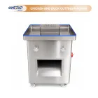 El cortador de pollo y pato totalmente automático tiene un motor de alta potencia y corta suavemente - Máquina de corte de cubo de carne - foodmachtech