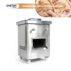 El cortador de pollo y pato totalmente automático tiene un motor de alta potencia y corta suavemente - Máquina de corte de cubo de carne - foodmachtech