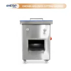 El cortador de pollo y pato totalmente automático tiene un motor de alta potencia y corta suavemente - Máquina de corte de cubo de carne - foodmachtech