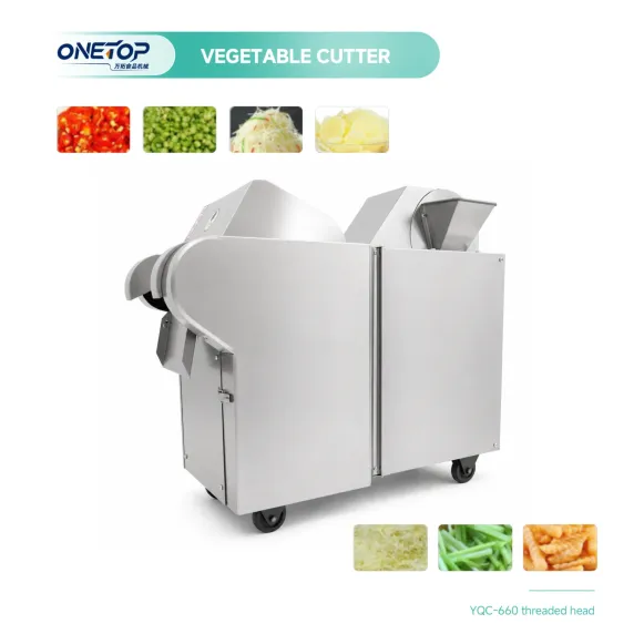 Máy cắt rau củ YQC-660 tự động hoàn toàn dễ sử dụng và phù hợp với tất cả các loại rễ, thân và rau lá