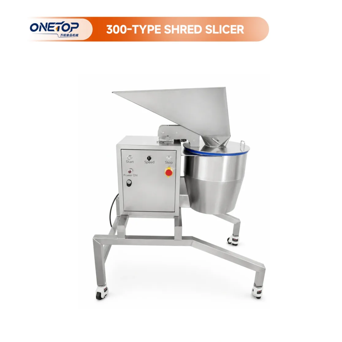 Slicer e triturador de aço inoxidável totalmente automático tipo 300 - Máquina corte Julienne - foodmachtech