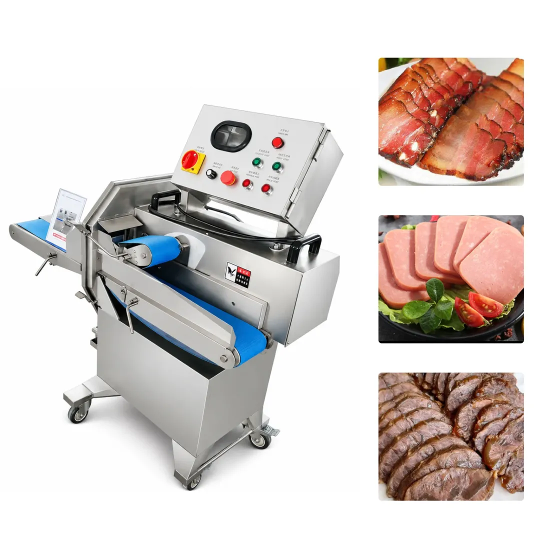 Kommerzielle Verwendung von Edelstahl automatische Schneide maschine für gekochtes Fleisch. - Fleischs ch licker - foodmachtech