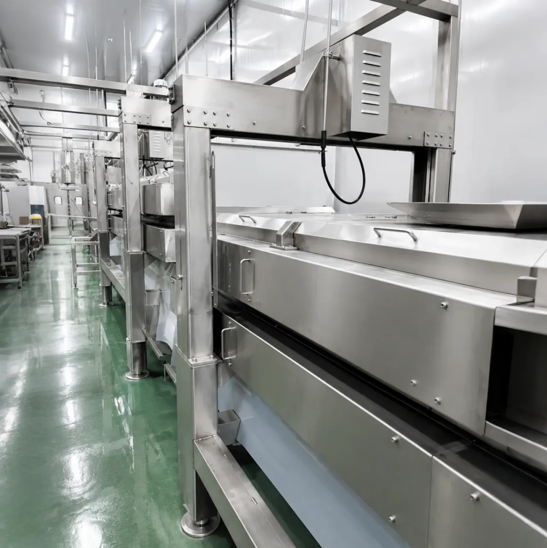 Máquina de desplumagem horizontal de cama plana para linhas de processamento de frango, pato e ganso. - Máquina defeathering aves - foodmachtech