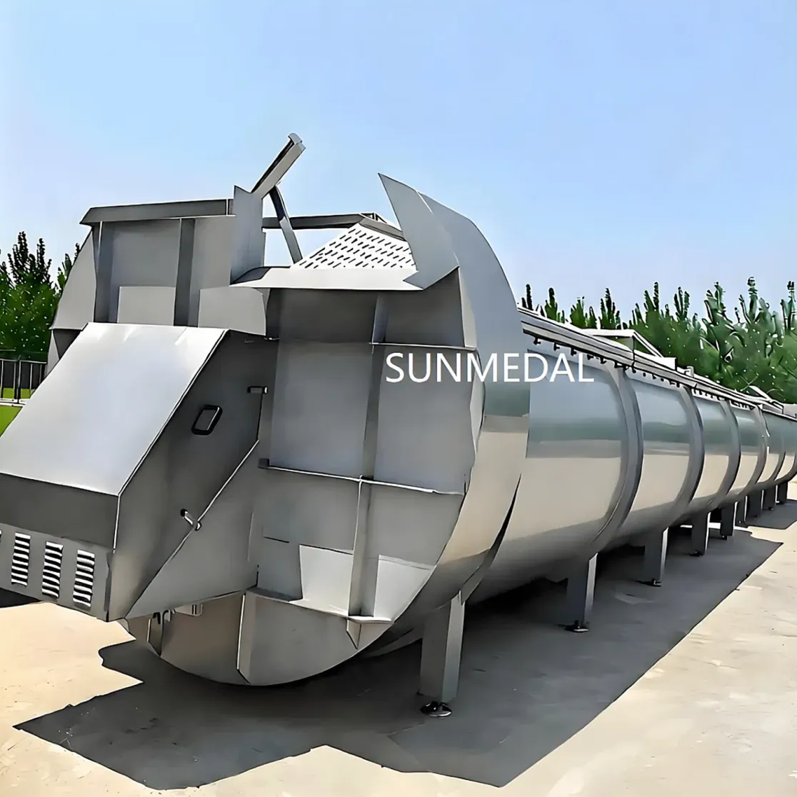 Pre-enfriador espiral: una pieza clave de equipo auxiliar para líneas de sacrificio de aves de corral grandes y medianas. - Plataforma de descarga - foodmachtech