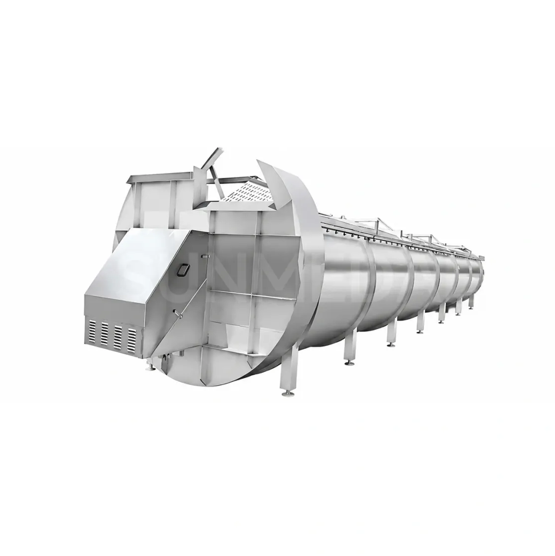 LQJ/C pollo espiral preenfriador - Plataforma de descarga - foodmachtech