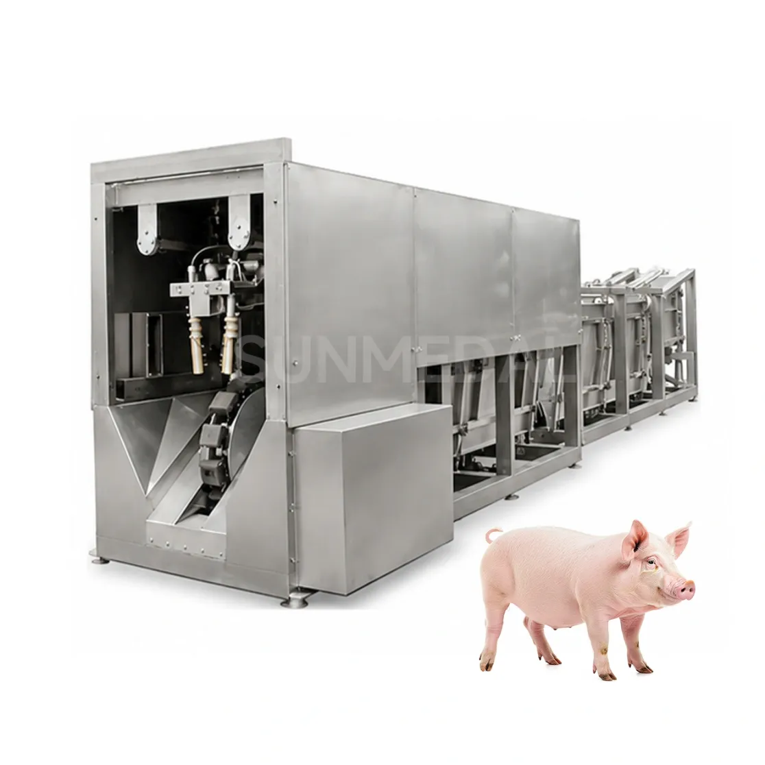 Máquina de anestesia eléctrica de tres puntos para el sacrificio de cerdos - Dispositivo eléctrico de aturdimiento - foodmachtech