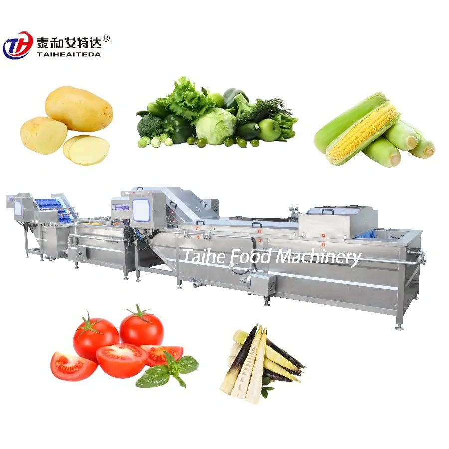 Equipo automático de la peladora de la limpieza de la patata del rodillo del cepillo de la lavadora de la patata para la planta de transformación vegetal - Máquina de limpieza - foodmachtech