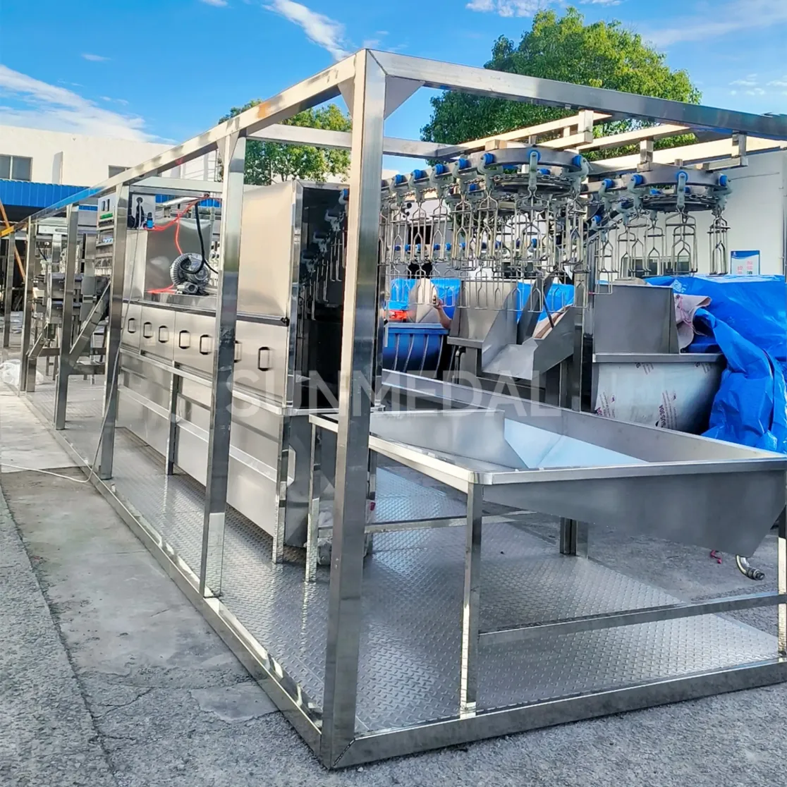 QGT-1000の家禽のデフェザリング機械は家禽の食肉処理場のために適しています - 家禽の脱フェザリングマシン - foodmachtech