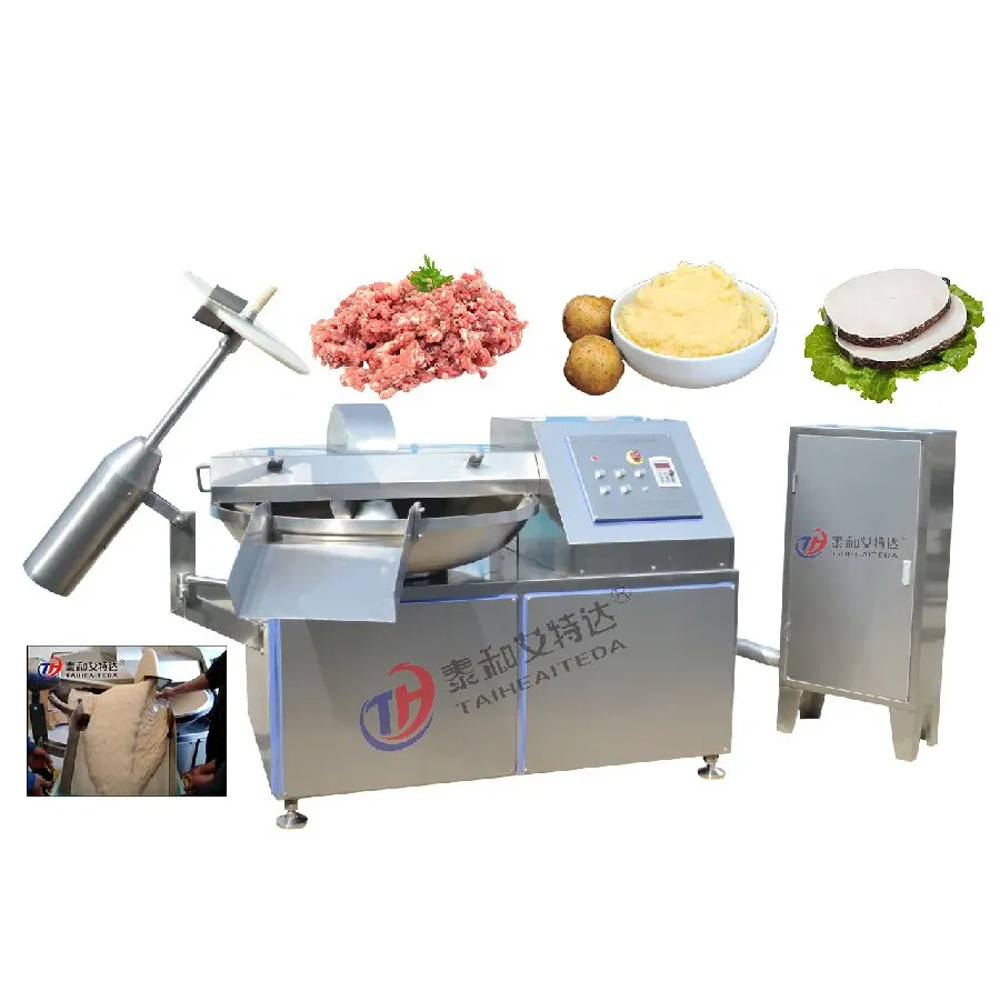Industrial Commercial Emulsifier Grinder 80Food Chicken Meat Salad Chopper Dough Scraper Bowl Cutter Machine China - Bowl Cutter - foodmachtech