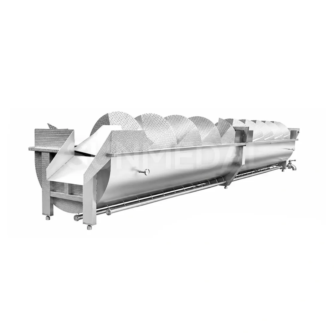 LQJ/C pato espiral preenfriador - Plataforma de descarga - foodmachtech