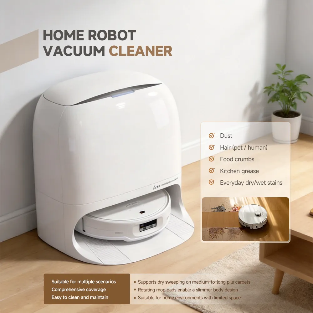 Pro Robot Aspirador, 18500Pa Potente Succión, Anti-Enredo, Limpieza de Fregona de Alta Temperatura - Carro de cocina - foodmachtech