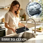 Estera de barra negra pequeña para la estera de derrame de la barra casera para la cocina del camarero del cóctel, mantiene su superficie de la barra limpia y seca - Vajilla - foodmachtech
